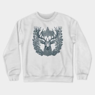 Deer in Noir Ink Crewneck Sweatshirt